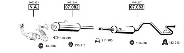 ASMET FO075295 Exhaust System